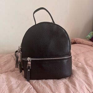 Small Mini Black Backpack